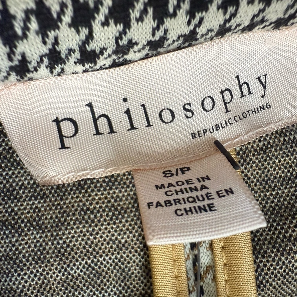 Philosophy Womens Textured Long Suit Jacket Career Small NEW. 778 - Picture 3 of 4